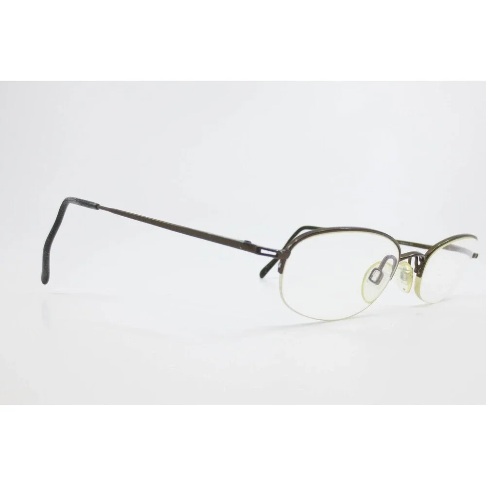 Aristar 6937 Brown Oval Semi-Rimless Eyeglasses Frames 49-20-140mm 001